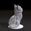 Mesh Cat Figurine Designer Statue by The Sundayy
