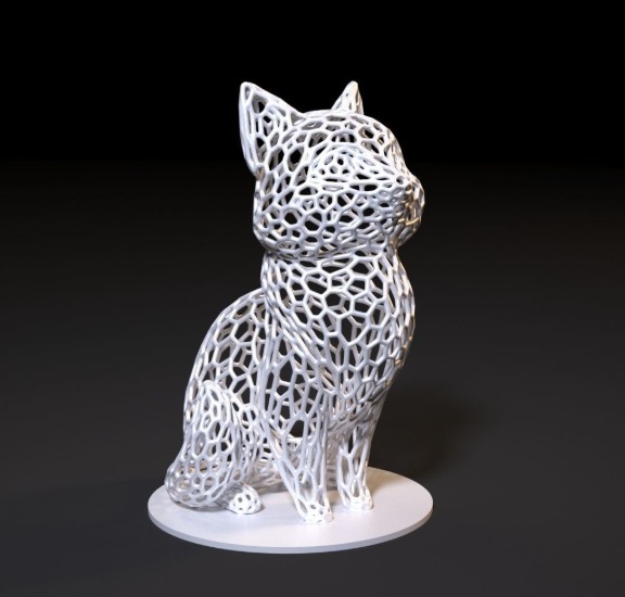 Mesh Cat Figurine Designer Statue by The Sundayy