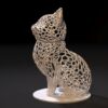 Mesh Cat Figurine Designer Statue by The Sundayy