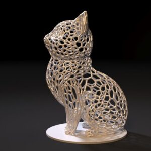 Mesh Cat Figurine Designer Statue by The Sundayy