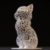 Mesh Cat Figurine Designer Statue by The Sundayy