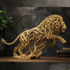 voroni lion, mesh lion, figurine by The Sundayy